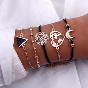 💎💎NEW! 5-Piece Bracelet Set Moon Heart World💎💎
